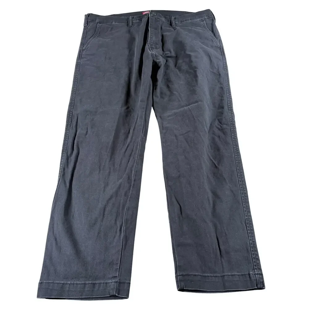 Levi's 2 Pair Chino Slacks Color Gray and Black‎ Sz 38x30 *FLAWS*